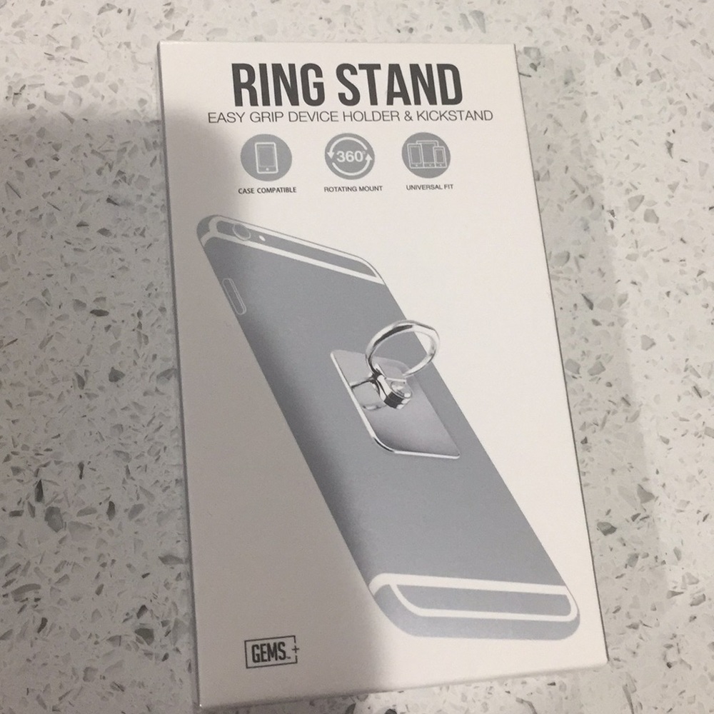 Ring stand easy grip device holder and kickstand